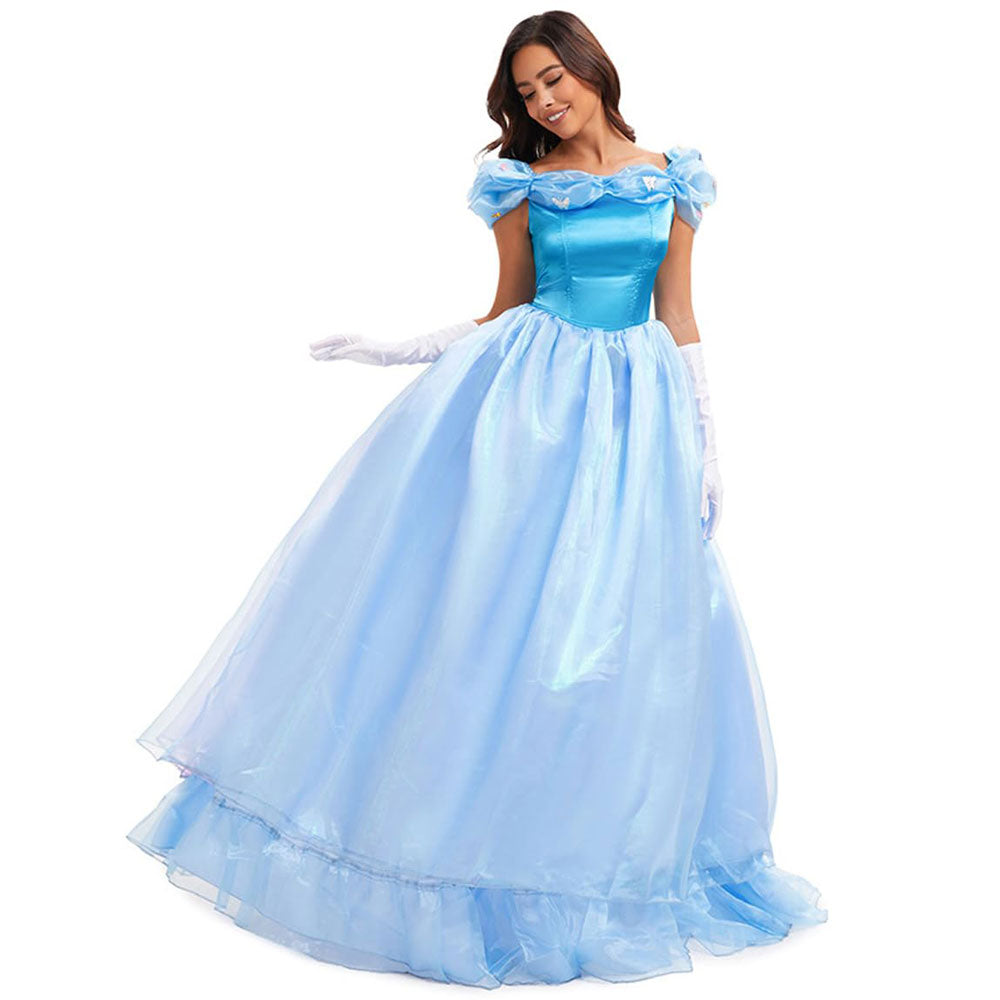 Déguisement princesse bleu ciel femme