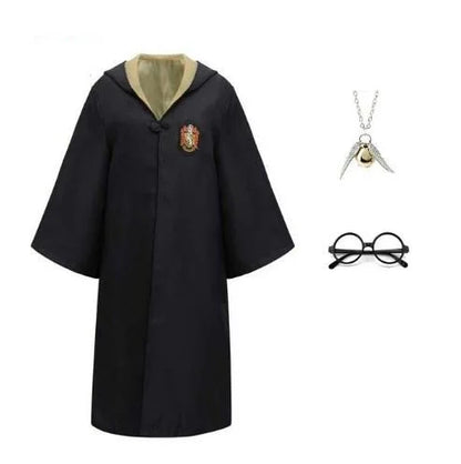 Harryy Potter Character Costume Cape Tie Hufflepuff Slytherin Cape Hermione Ron School Uniform Adult Children Halloween Cosplay