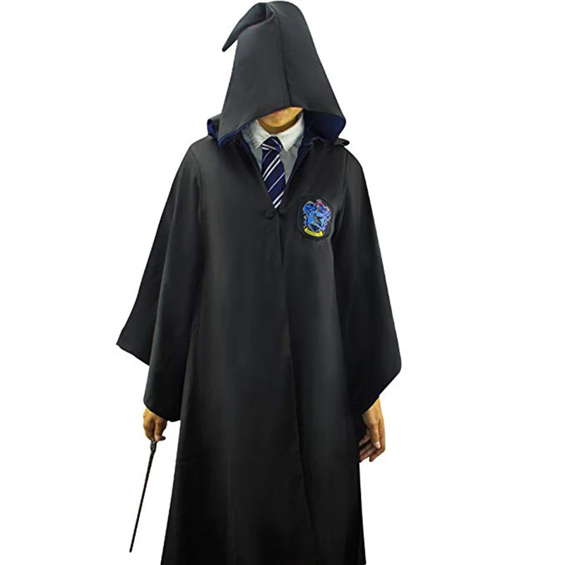 Harryy Potter Character Costume Cape Tie Hufflepuff Slytherin Cape Hermione Ron School Uniform Adult Children Halloween Cosplay