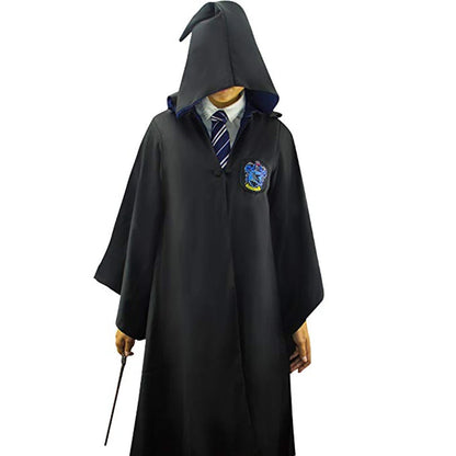 Harryy Potter Character Costume Cape Tie Hufflepuff Slytherin Cape Hermione Ron School Uniform Adult Children Halloween Cosplay