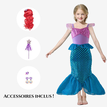 Déguisement sirène scintillante pour fille