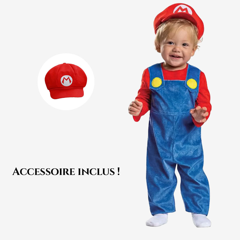 Costume Bébé Petit Plombier Rouge & Bleu