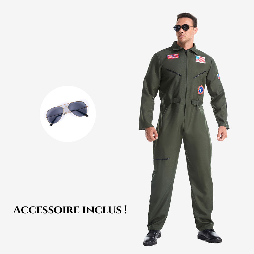 Déguisement de pilote d’avion homme