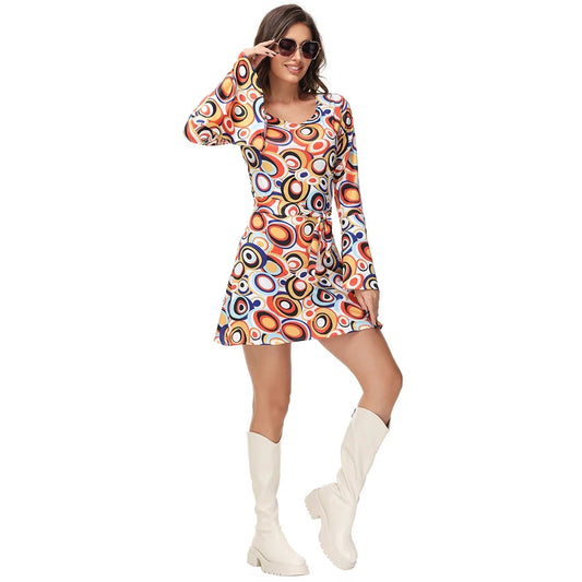 Halloween Party Disco Volwassen Koppels Hippie Kostuums Vrouwen Mannelijke 70s 80s Rock Disco Cosplay Outfits Dans Fantasia Kostuum