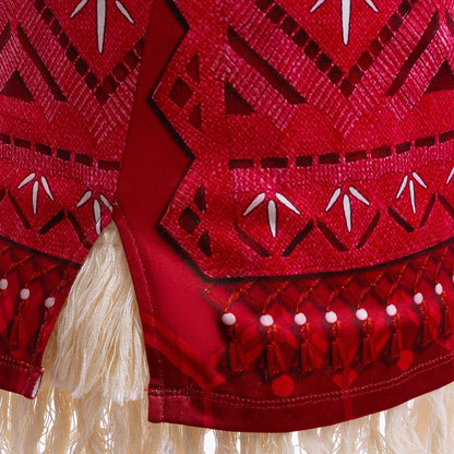 Meisjes Nieuwe Film Moana 2-jurk Halloween Party Avontuur Kostuum Meisje Prinses Fancy Kleding Kinderen Vaiana Huisdier Varken Outfit