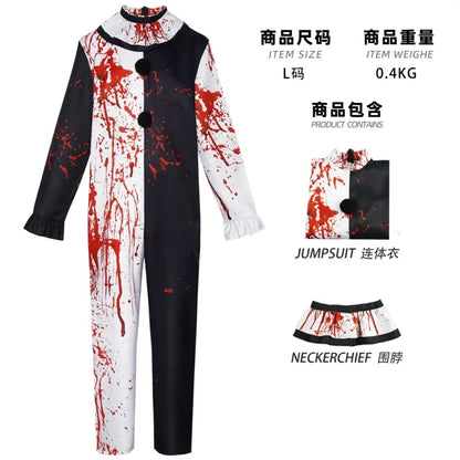 Film Terrifier Art le Clown Cosplay Costume adulte unisexe Joker uniforme combinaison ensemble complet Costume tenues d'halloween