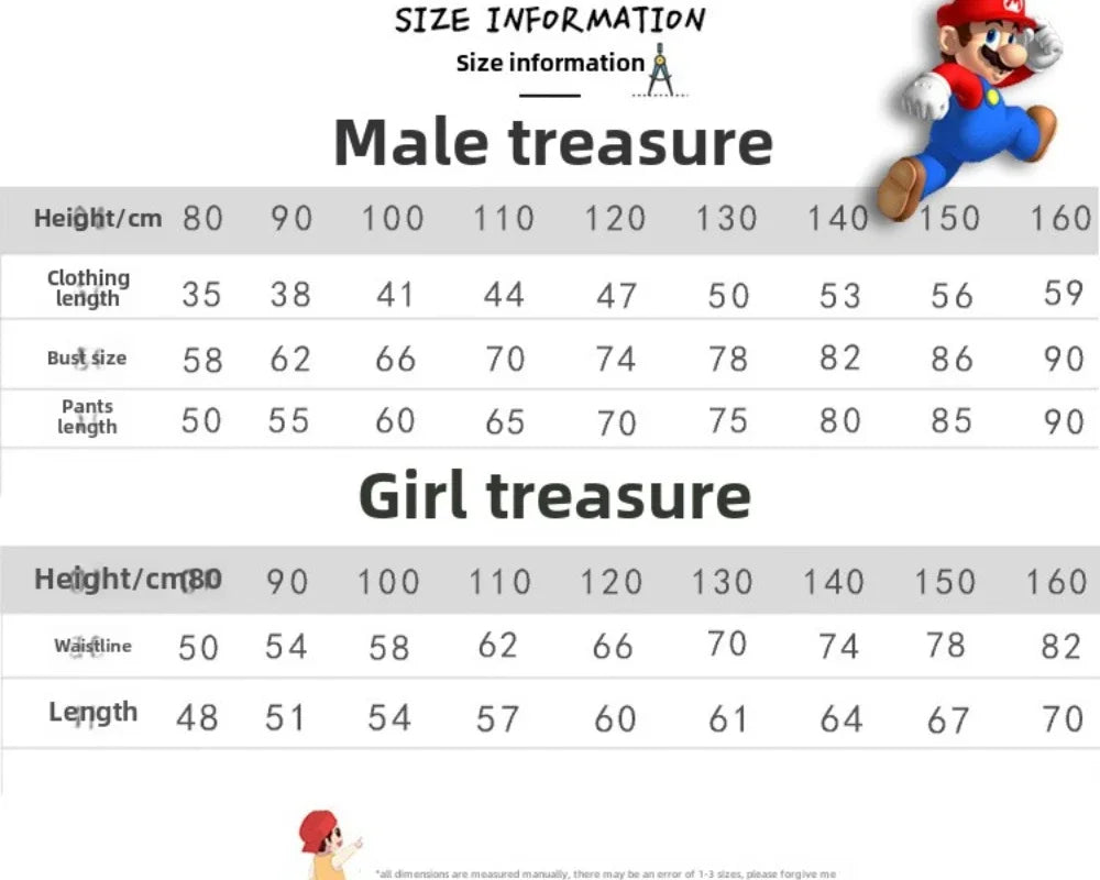 Super Mari0s Bros Anime Cosplay Costumes with Hats Suit Boys Girls Kawaii Dancing Dress Performance Costumes Children's Clothing