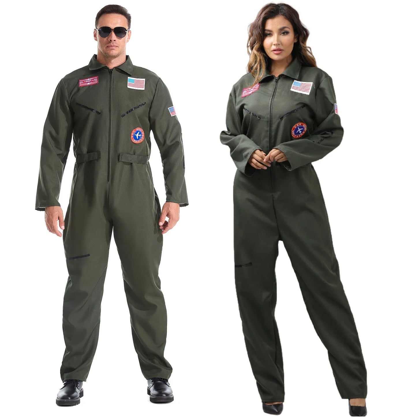 Uniforme de pilote de pistolet supérieur de carnaval d'halloween, Costume de scène de spectacle de groupe de jeux de sport de fête, nouvelle collection