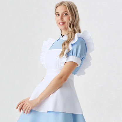 Vrouwen Lolita Jurk Meid Schort Fantasia Carnaval Rok Cosplay Kostuums Halloween Kleding Maskerade Partij Alice In Wonderland
