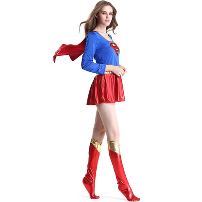 Costume de Cosplay de Super héros Sexy pour adultes, robe fantaisie de fête de carnaval d'halloween pour Wonder Girl avec couvre-chaussures