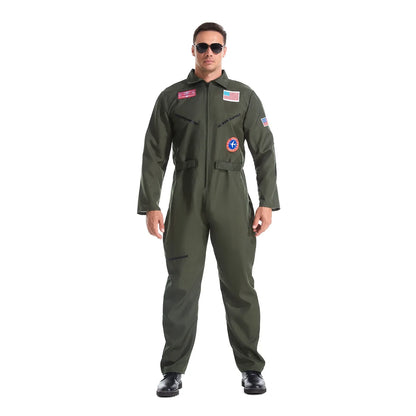 Uniforme de pilote de pistolet supérieur de carnaval d'halloween, Costume de scène de spectacle de groupe de jeux de sport de fête, nouvelle collection