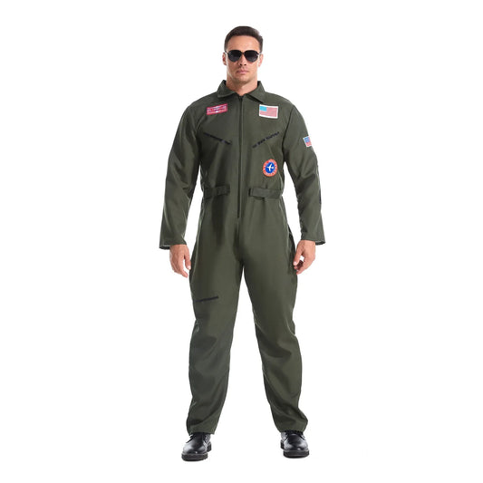 Uniforme de pilote de pistolet supérieur de carnaval d'halloween, Costume de scène de spectacle de groupe de jeux de sport de fête, nouvelle collection