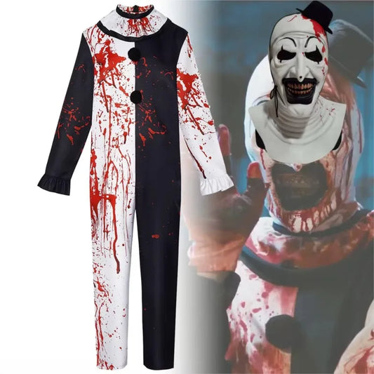 Film Terrifier Art le Clown Cosplay Costume adulte unisexe Joker uniforme combinaison ensemble complet Costume tenues d'halloween