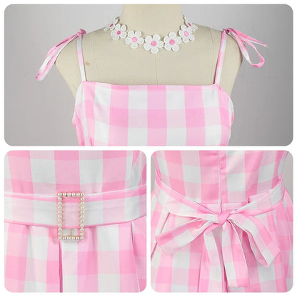 Costume de Cosplay de princesse rose pour femmes, robe Margot Bar Bii, tenues d'halloween mignonnes pour filles et femmes, jeu de rôle