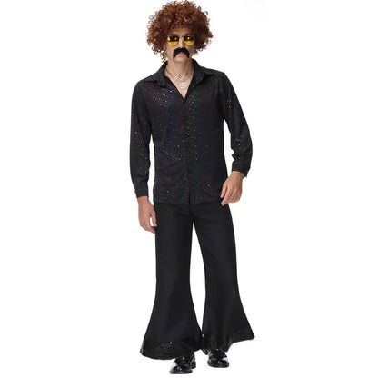 Costume de Couple Disco pour adultes des années 80, Costume Hippies Vintage pour hommes et femmes, Costumes de Cosplay d'halloween pour fête de Festival de musique