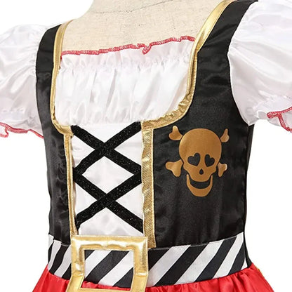 Robe de princesse imprimée avec chapeau, costume de luxe, pièce d'or, épée, jouets, accessoires, cadeau, 3-12 ans