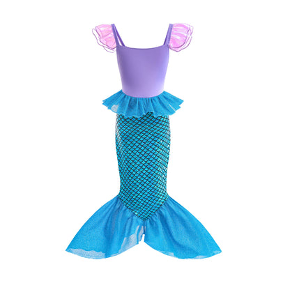 Zeemeermin Verjaardagsfeestjurk Zomer Meisje Zeemeermin Kostuum Carnaval Anime Cosplay Outfits 2-10 Jaar Kinderen Fantasie Vermomming Prom Jurk