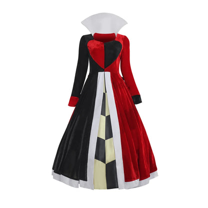 Halloween reine des coeurs Costume Alice au pays des merveilles robe femmes adulte Sexy Poker reine Cosplay Halloween déguisement grande taille