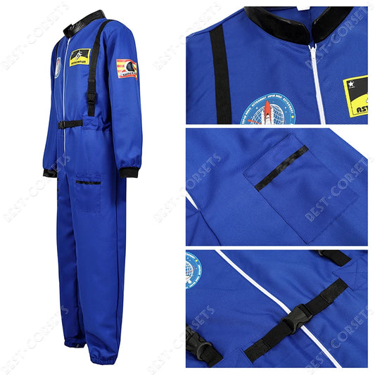 Costume d'astronaute pour adultes, Costume d'astronaute de grande taille pour femmes, combinaison pour enfants, Costume d'astronaute pour adultes