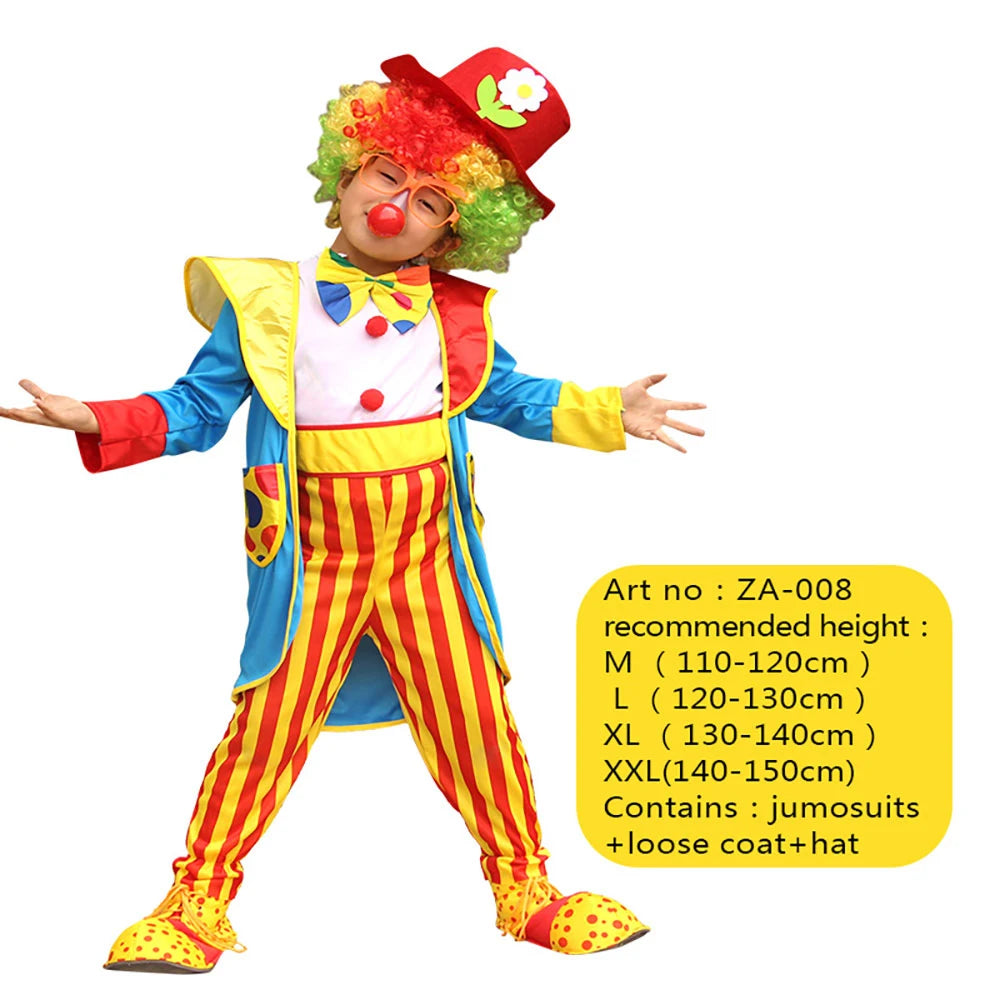 Costume de smoking de clown de carnaval, ensemble de olympiques de clown drôle, adapté à la fête à thème de LYus, fête d'anniversaire, cosplay