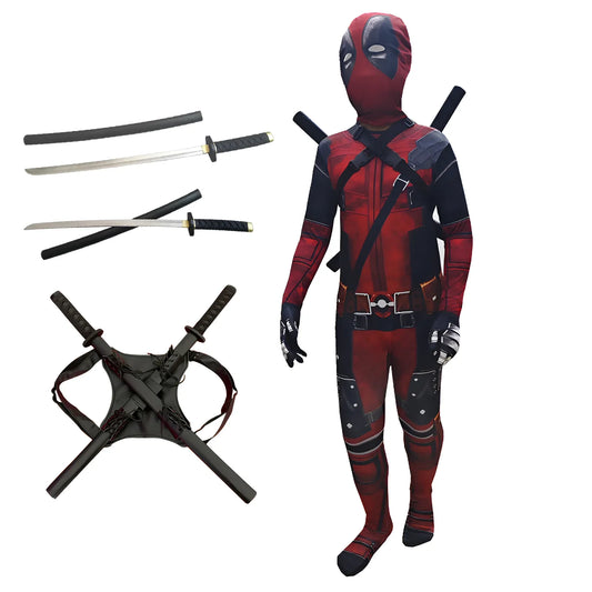 Deadpool superhelden kinderkostuum Kid Halloween cosplay kostuum Deadpool kinderpak jumpsuit superheld Deadpool kinderkostuum