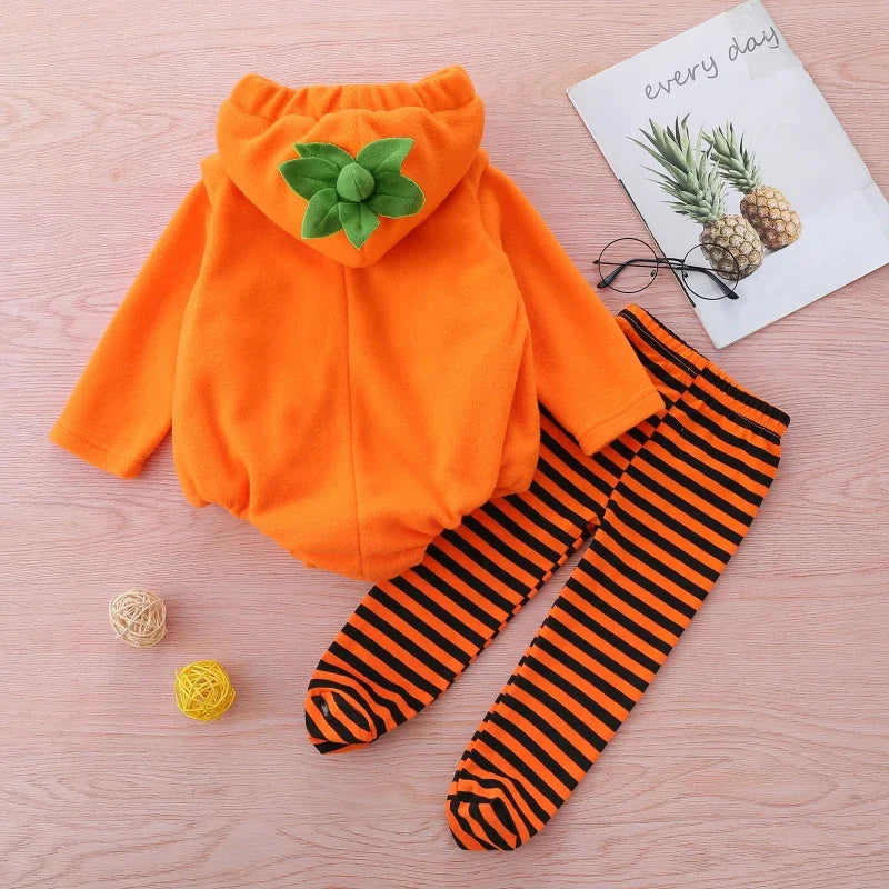 Ensemble de Vêtements d'Halloween Cosplay pour Bébé Fille et Garçon, Veste à Manches sulfavec Fermeture Éclair, Barboteuse à Capuche, Nouvelle Collection Automne