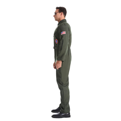 Uniforme de pilote de pistolet supérieur de carnaval d'halloween, Costume de scène de spectacle de groupe de jeux de sport de fête, nouvelle collection