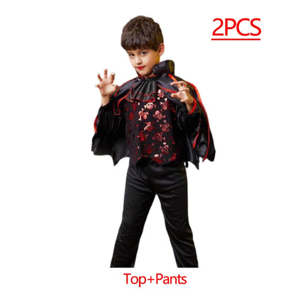 Filles garçons robe de Vampire enfant fantôme mariée gothique Cosplay Vampire diable chauve-souris Halloween Costume Vampiran carnaval tenue vêtements