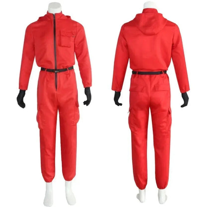 Ensemble de costumes de combinaison rose de jeu TV (gants + bretelles)-ensemble de cosplay respirant, vêtements de fête pour jeu de rôle pour garçons et filles