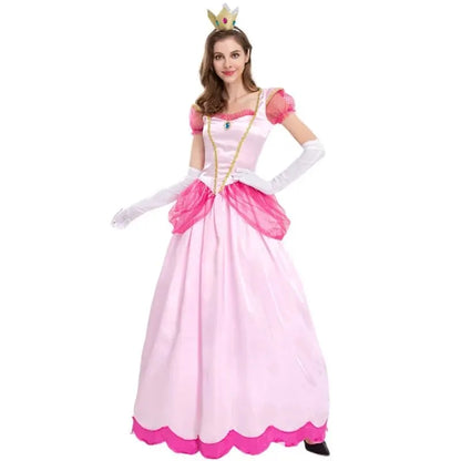 Nieuwe Prinses Jurk Paleis Party Koningin Rok Roze Perzik Bloesem Kleding Anime Halloween Kostuums voor Vrouwen