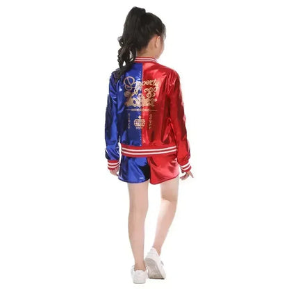 Costumes de Cosplay de Suicide Harley Squad Monster, chemise, veste, pantalon, Bracelet, ceinture, collier, gants, Costume d'halloween