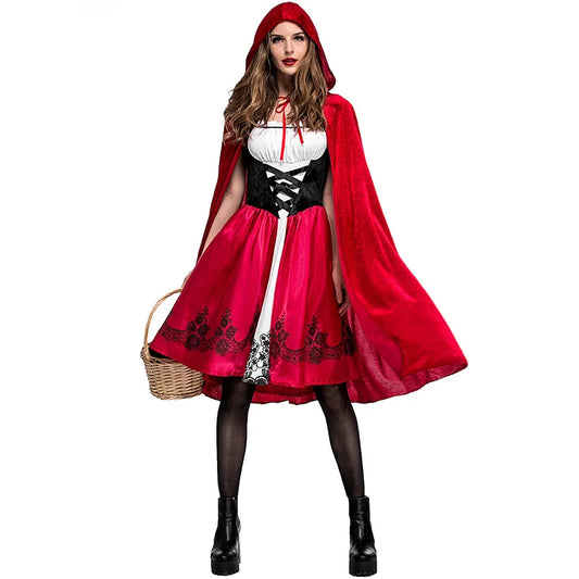 Roodkapje Moderne versie van toneelvoorstelling Kleding Sjaal Volwassen Meisjes Persoonlijkheid Cosplay Spel Uniform Kostuums