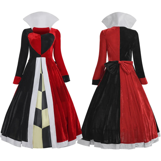 Halloween reine des coeurs Costume Alice au pays des merveilles robe femmes adulte Sexy Poker reine Cosplay Halloween déguisement grande taille