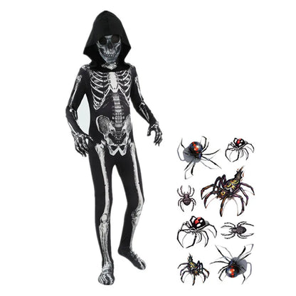 Costume Effrayant à Capuche pour Halloween pour Enfant Garçon, Tenue de ixde Mardi Gras