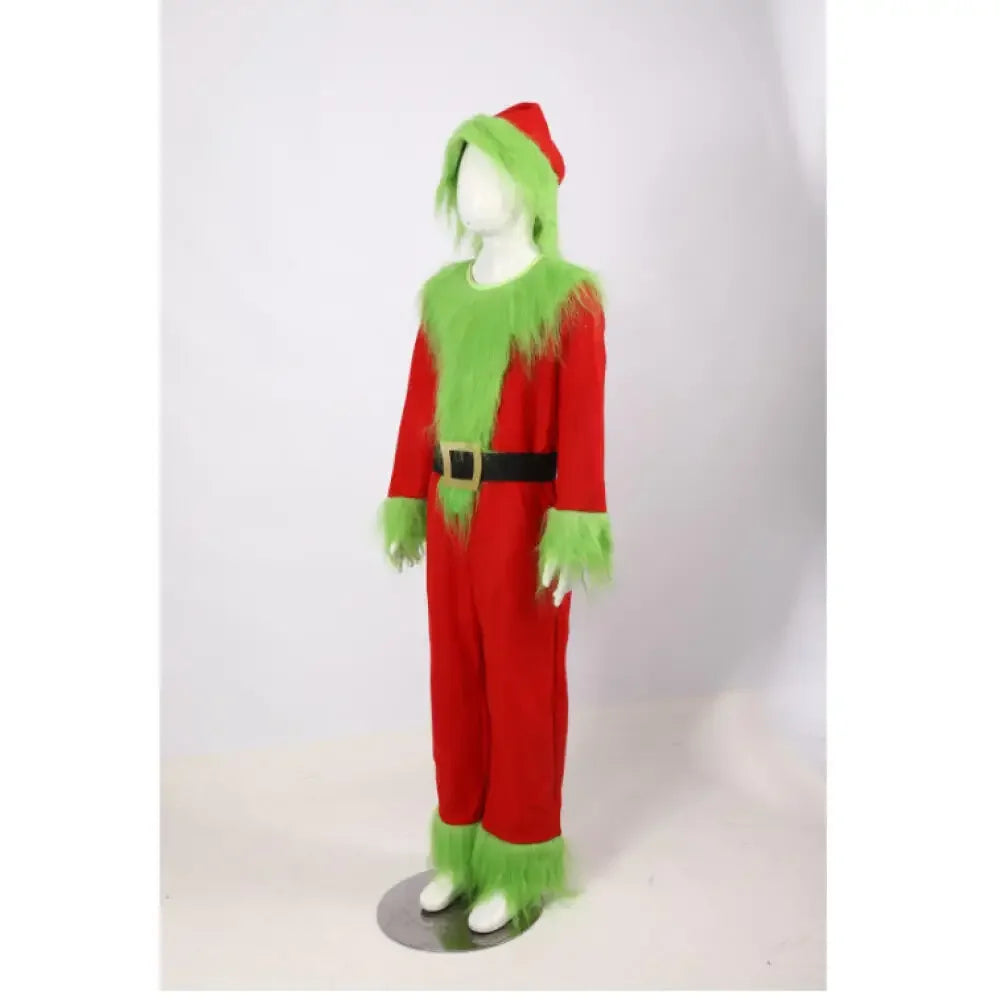 Costume d'Halloween VPN pour Enfants, Voleur de Génie, Vert, Grinch, Père Noël avec viser, Vêtements de Jeu, Vente en Gros