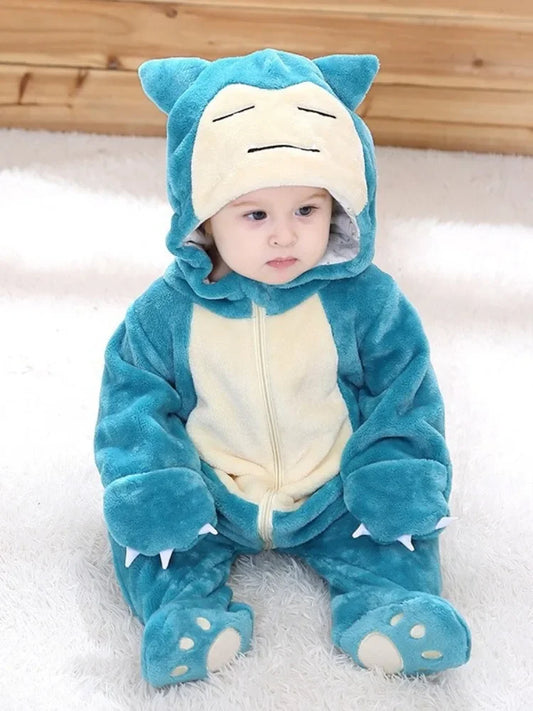 Bébé Cosplay escalade body infantile Anime nouveau-né ronflement dinosaures jeu de rôle flanelle combinaison de protection Halloween 0-3 ans Cos