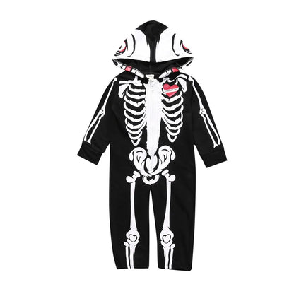 Umorden bébé squelette Costume barboteuse tenue à capuche combinaison infantile enfant en bas âge pourim Halloween déguisement