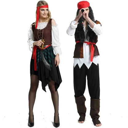 Costume de Cosplay Pirates des Caraïbes pour Homme et Femme, services.com Jack Rotterdam Row, Carnaval d'Halloween, Ensemble Sexy, 7.5