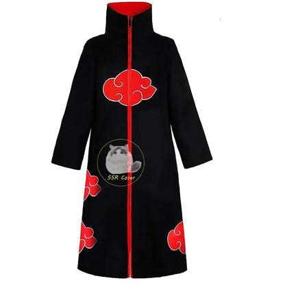 Bilibili Anime Akatsuki Cosplay Ninja Costume Uchiha Itachi rouge nuage cape Robe cape bandeau accessoires Halloween vêtements