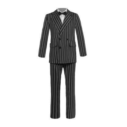Nieuwe De Addams Cosplay Familie Woensdag Addams Kostuum Halloween Zwarte Jurk Witte Spot Voor Vrouwen Cosplay Kostuum