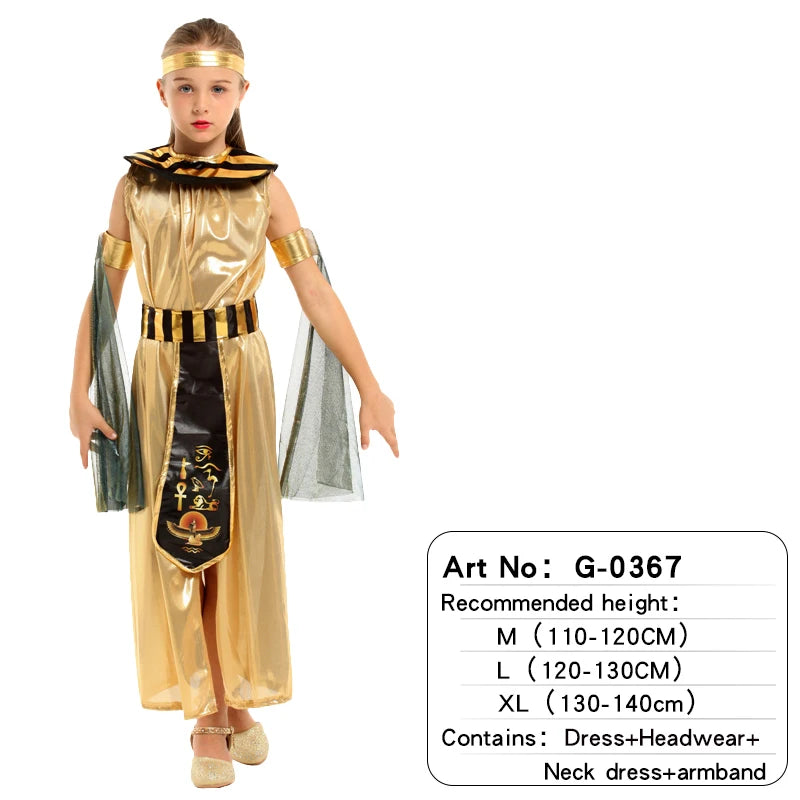Enfants egypte ancienne pharaon égyptien cléopâtre Prince princesse Costume pour enfants Cosplay Anime Cosplay