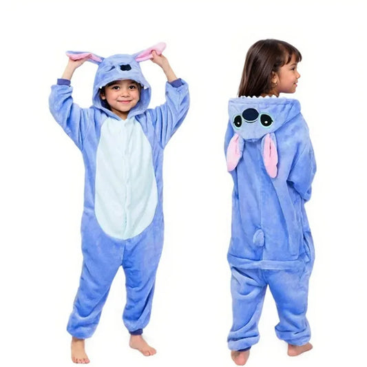 Lilo Stitch Cosplay Costume Garçons Filles Spiderman Pyjamas Peluche Hiver Vêtements Chauds pour Garçons Filles Halloween Cadeaux De Noël