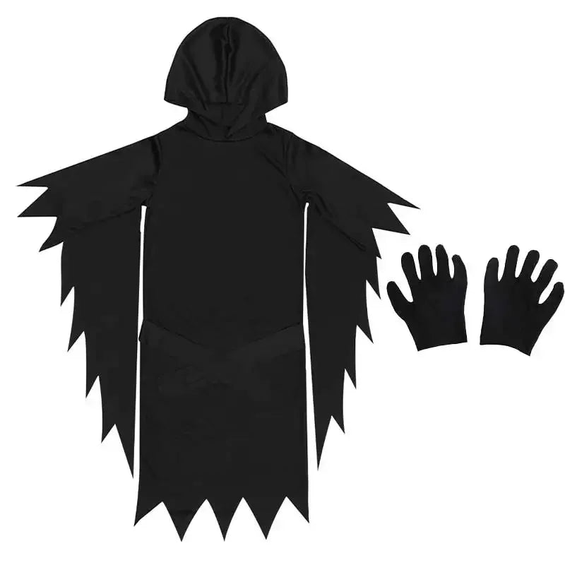 Costume Scream pour enfants, robe de paupières pour enfants, fête d'Halloween, horreur, mort, visage fantôme, garçons, adolescents