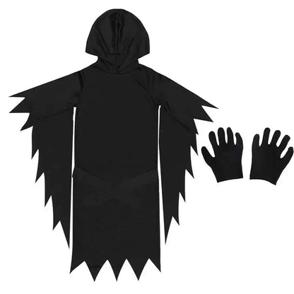 Costume Scream pour enfants, robe de paupières pour enfants, fête d'Halloween, horreur, mort, visage fantôme, garçons, adolescents