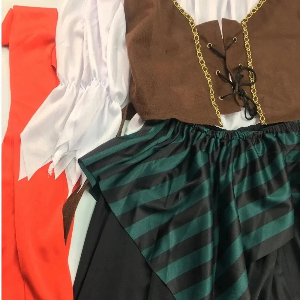 Costume de Cosplay Pirates des Caraïbes pour Homme et Femme, services.com Jack Rotterdam Row, Carnaval d'Halloween, Ensemble Sexy, 7.5