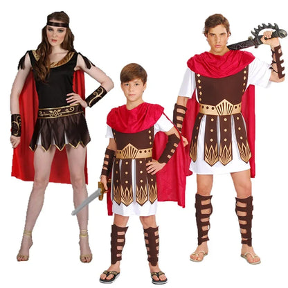 balkostuums voor volwassenen mannen en vrouwen Romeinse krijgers Caesar Costu gladiatoren Spartaanse krijgers Feest Carnaval Mardi Gras purim