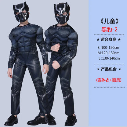 Costume de Cosplay de la fête d'halloween de haute qualité, panthère noire de la guerre civile, Costume de super-héros pour enfants, nouvelle collection 2024
