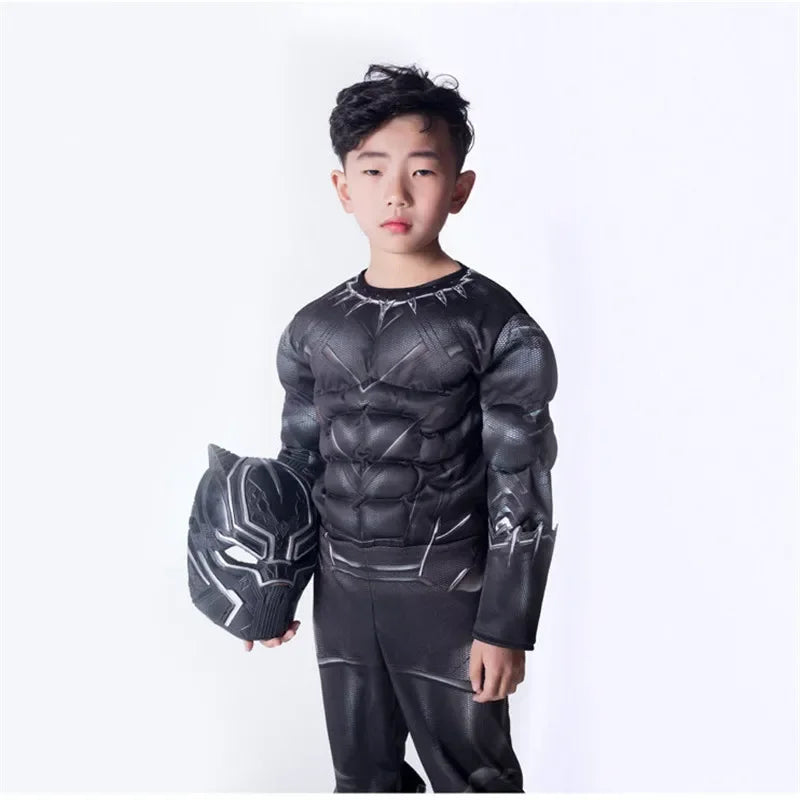 Costume de Cosplay de la fête d'halloween de haute qualité, panthère noire de la guerre civile, Costume de super-héros pour enfants, nouvelle collection 2024