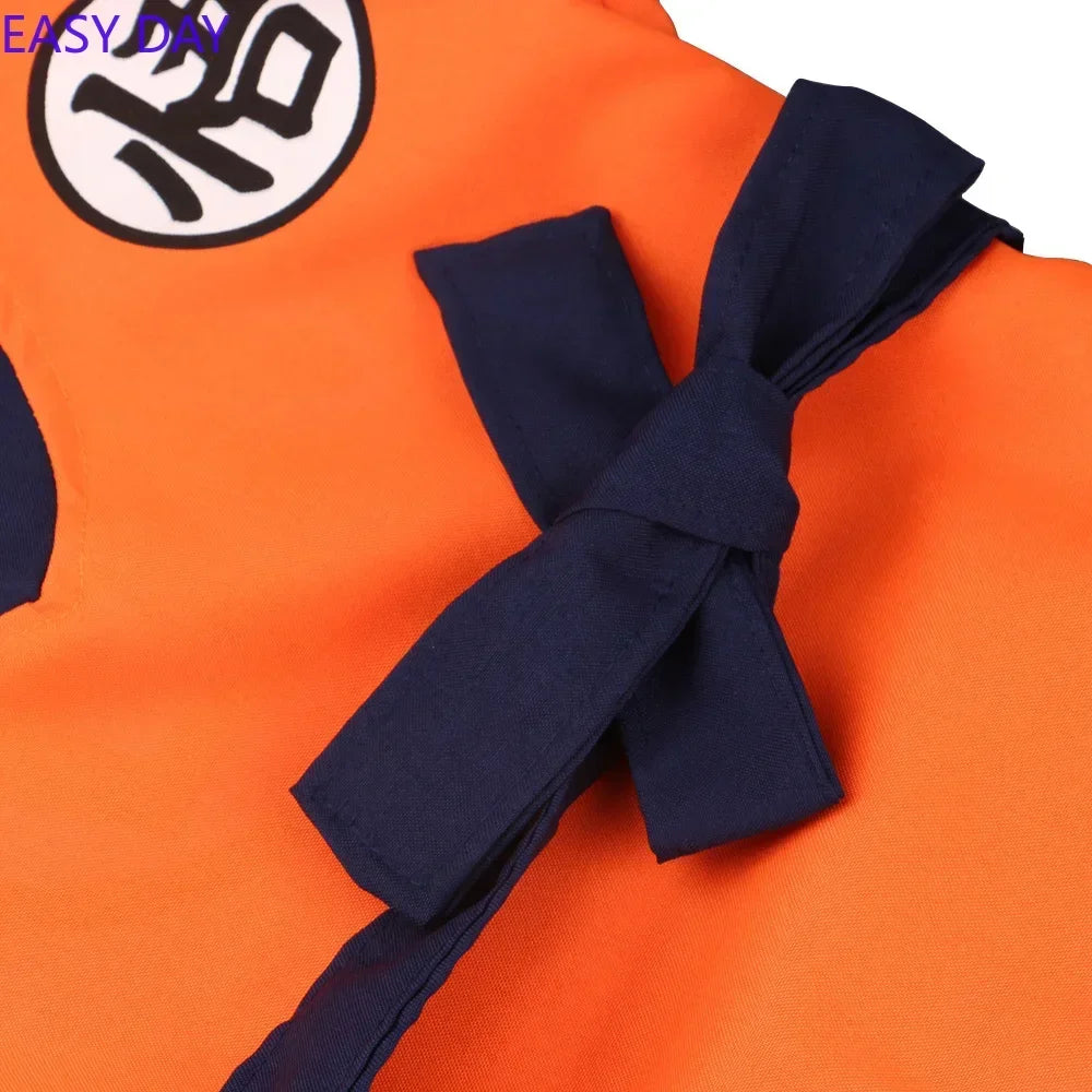 Costumes de cosplay anime Son Goku pour enfants, vêtements d'entraînement krmonaires, tenues de héros souriants, perruque Super Saisuperb, costume de fête Comic Con