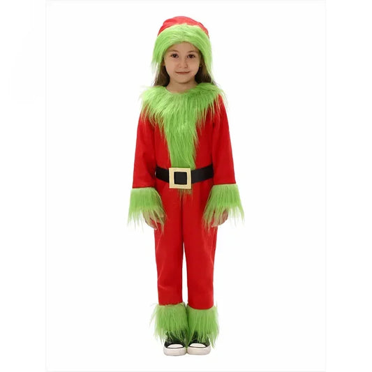 Costume d'Halloween VPN pour Enfants, Voleur de Génie, Vert, Grinch, Père Noël avec viser, Vêtements de Jeu, Vente en Gros